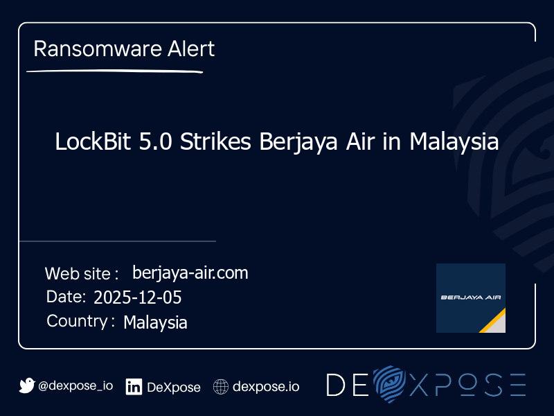 LockBit 5.0 Strikes Berjaya Air in Malaysia