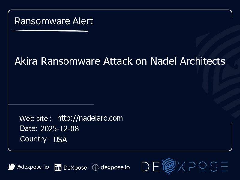 Akira Ransomware Attack on Nadel Architects