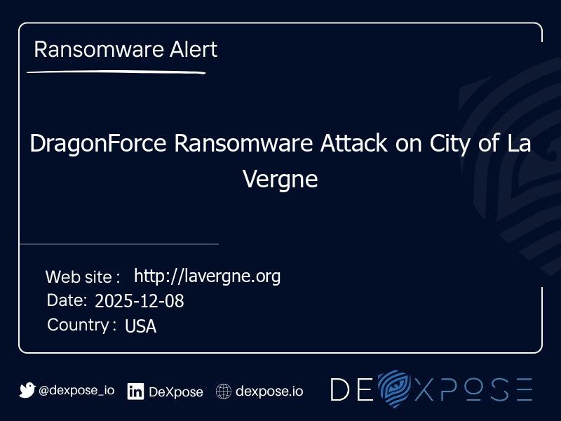 DragonForce Ransomware Attack on City of La Vergne