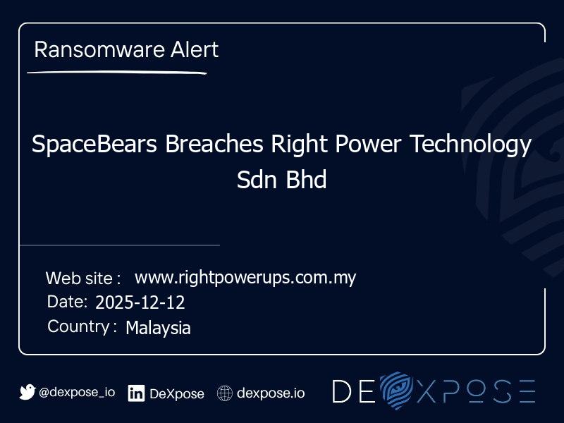 SpaceBears Breaches Right Power Technology Sdn Bhd