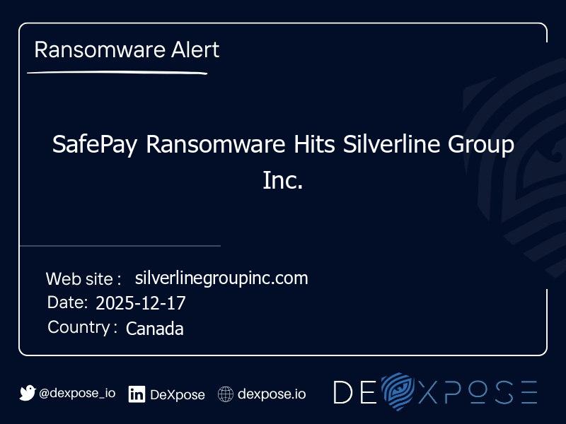 SafePay Ransomware Hits Silverline Group Inc.
