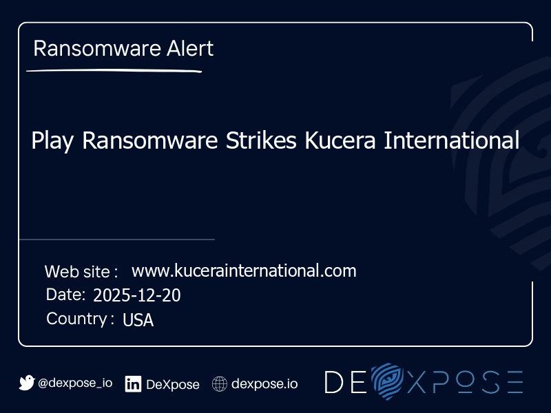 Play Ransomware Strikes Kucera International