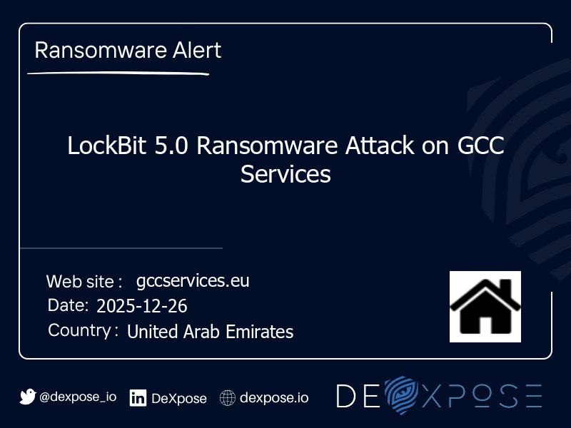 LockBit 5.0 Ransomware Attack on GCC Services