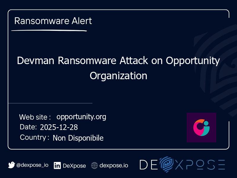 Devman Ransomware Attack on Opportunity Organization