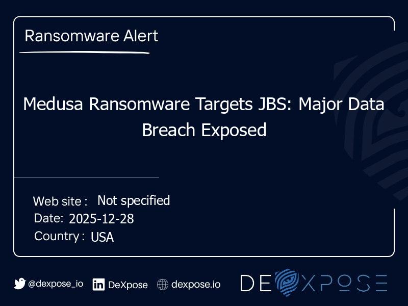 Medusa Ransomware Targets JBS: Major Data Breach Exposed