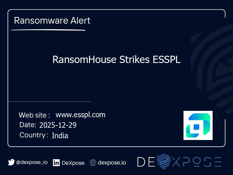 RansomHouse Strikes ESSPL