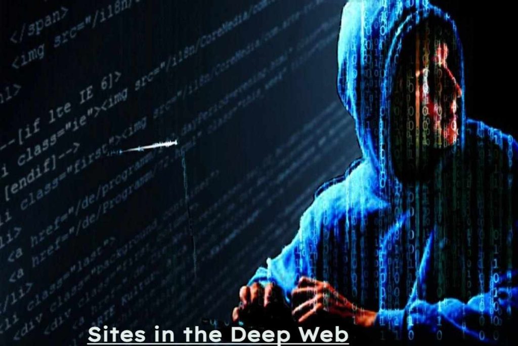 Hidden websites on the deep web layers.