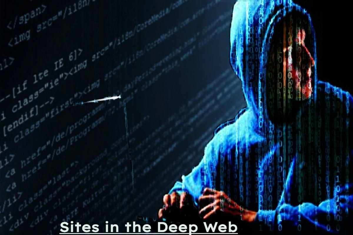 Hidden websites on the deep web layers.