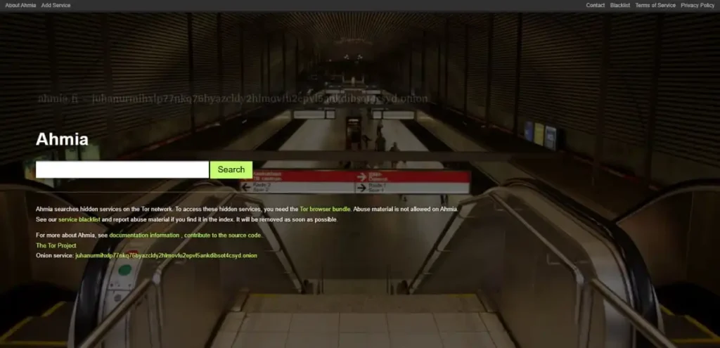 Ahmia Dark Web Search Engine