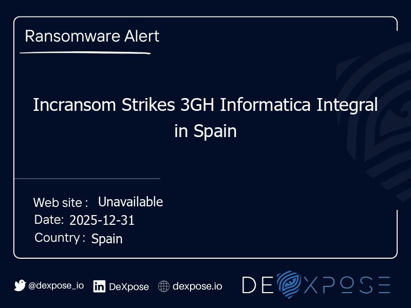 Incransom Strikes 3GH Informatica Integral in Spain
