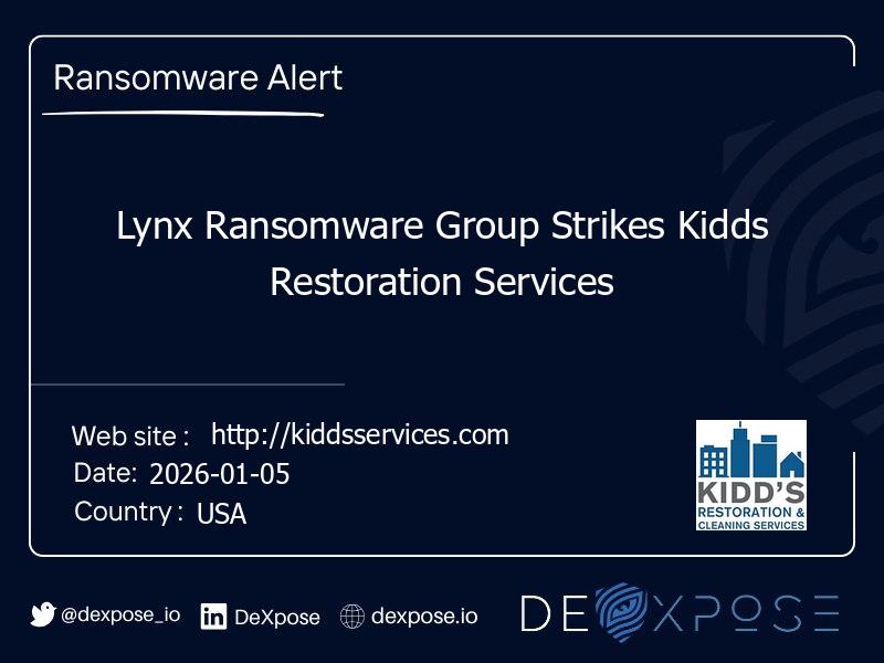 Lynx Ransomware Group Strikes Kidds Restoration Services