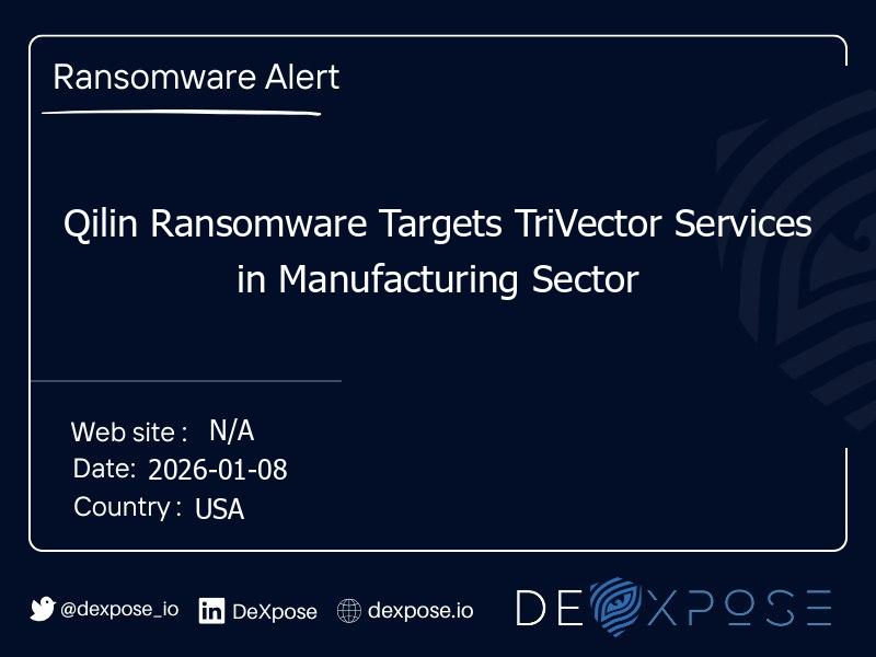 Qilin Ransomware Targets TriVector Services in Manufacturing Sector