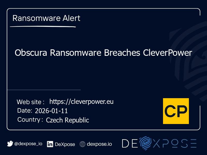 Obscura Ransomware Breaches CleverPower
