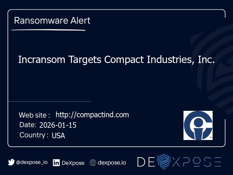 Incransom Targets Compact Industries, Inc.