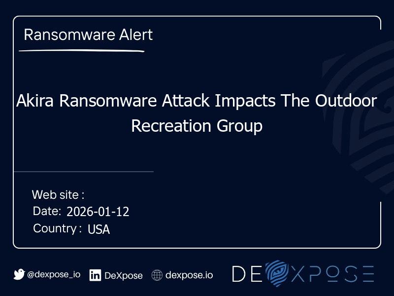 Akira Ransomware Attack Impacts The Outdoor Recreation Group