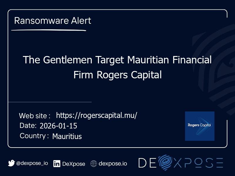 The Gentlemen Target Mauritian Financial Firm Rogers Capital