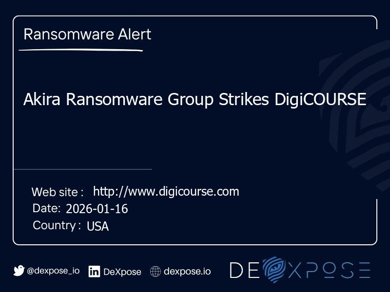 Akira Ransomware Group Strikes DigiCOURSE