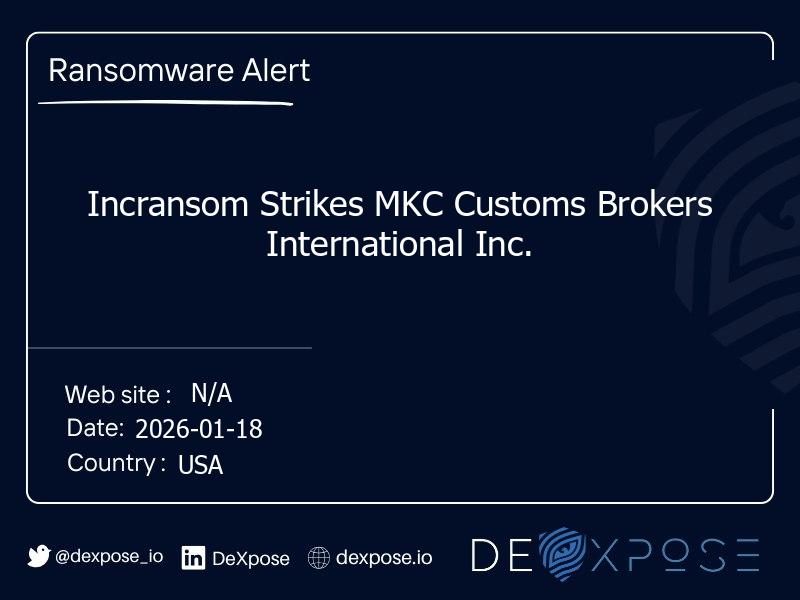 Incransom Strikes MKC Customs Brokers International Inc.