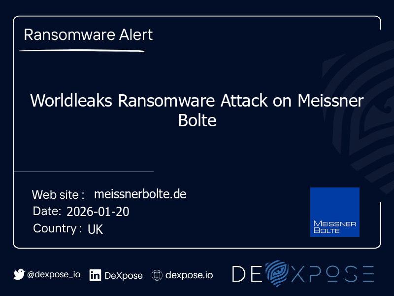 Worldleaks Ransomware Attack on Meissner Bolte