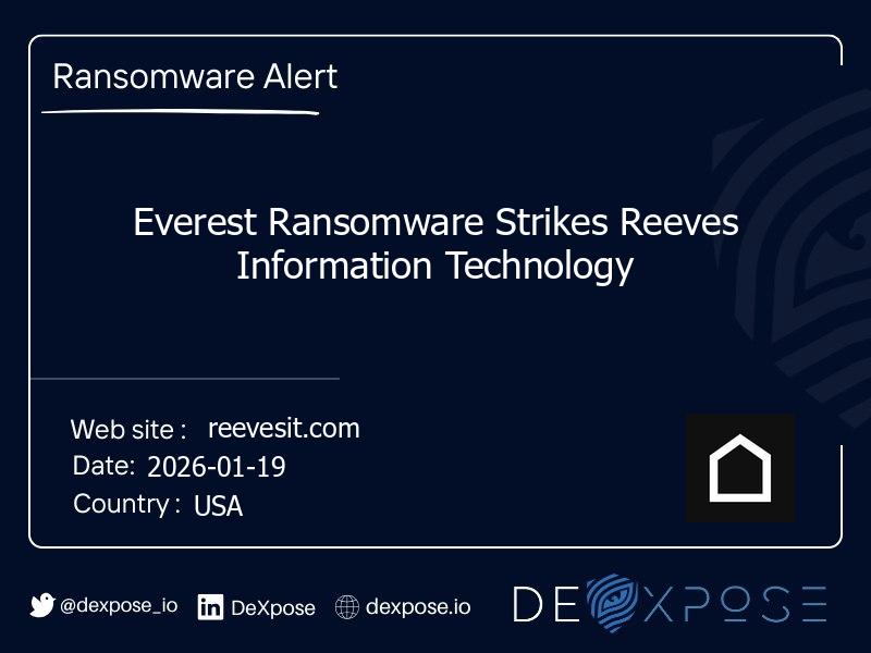 Everest Ransomware Strikes Reeves Information Technology