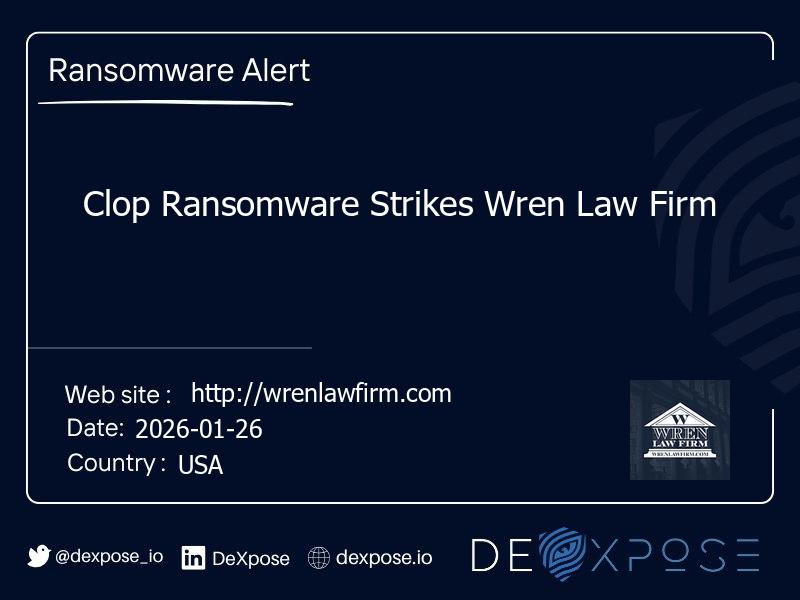 Clop Ransomware Strikes Wren Law Firm