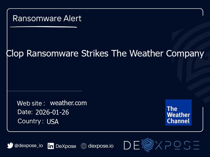 Clop Ransomware Strikes The Weather Company