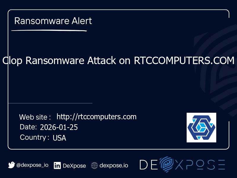 Clop Ransomware Attack on RTCCOMPUTERS.COM
