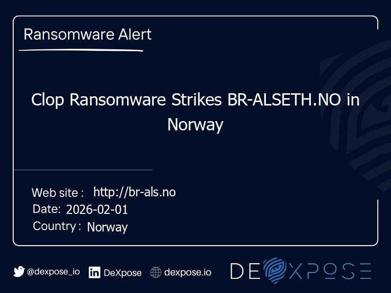 Clop Ransomware Strikes BR-ALSETH.NO in Norway