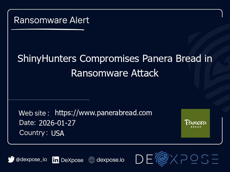 ShinyHunters Compromises Panera Bread in Ransomware Attack