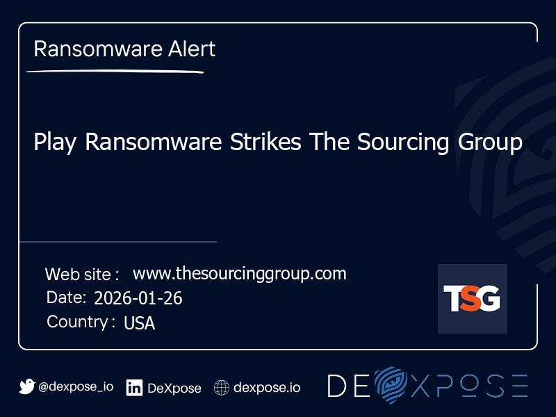 Play Ransomware Strikes The Sourcing Group