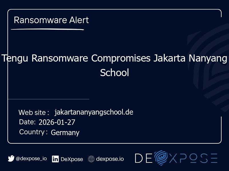Tengu Ransomware Compromises Jakarta Nanyang School