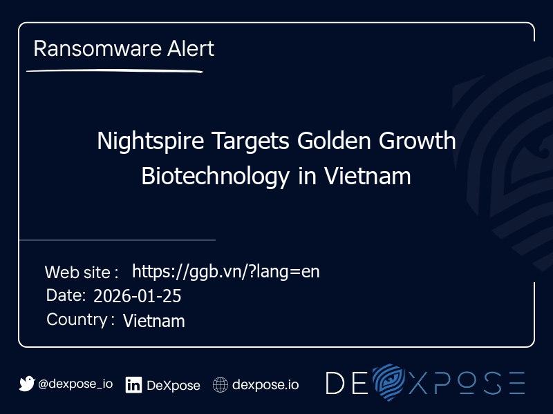 Nightspire Targets Golden Growth Biotechnology in Vietnam