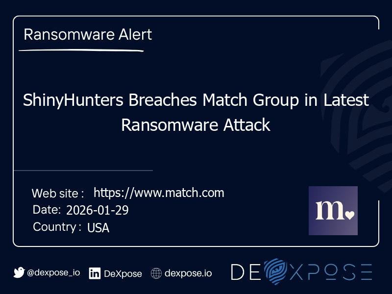 ShinyHunters Breaches Match Group in Latest Ransomware Attack