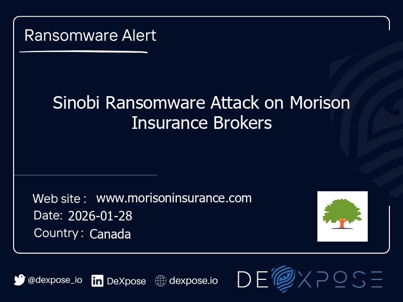 Sinobi Ransomware Attack on Morison Insurance Brokers