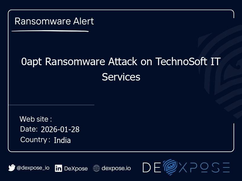0apt Ransomware Attack on TechnoSoft IT Services
