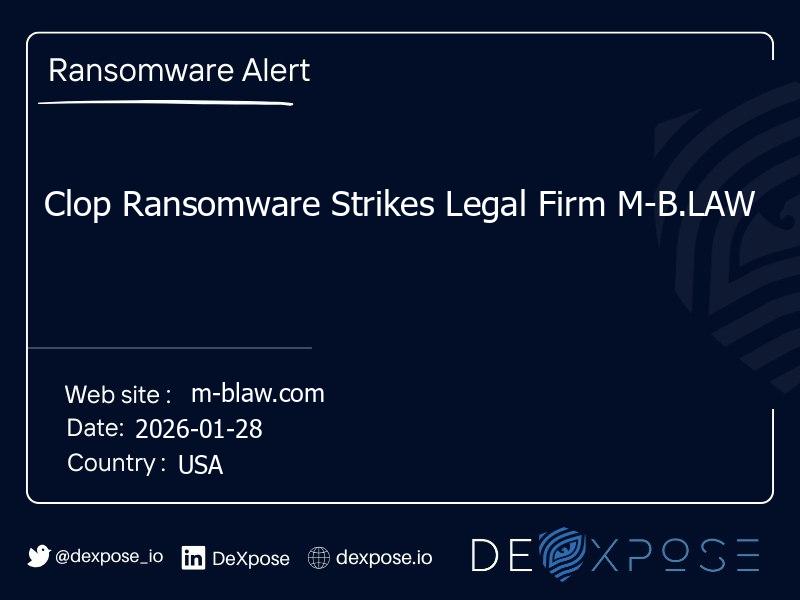 Clop Ransomware Strikes Legal Firm M-B.LAW