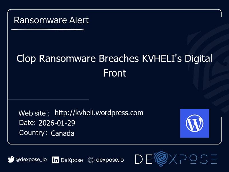 Clop Ransomware Breaches KVHELI's Digital Front