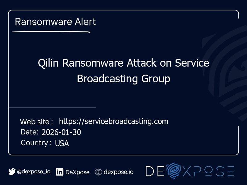 Qilin Ransomware Attack on Service Broadcasting Group