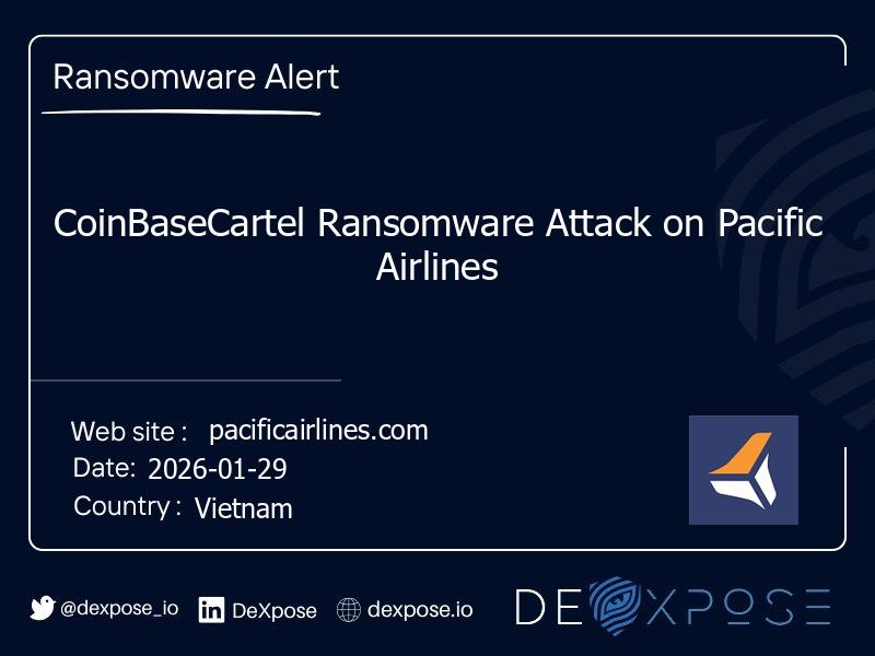 CoinBaseCartel Ransomware Attack on Pacific Airlines