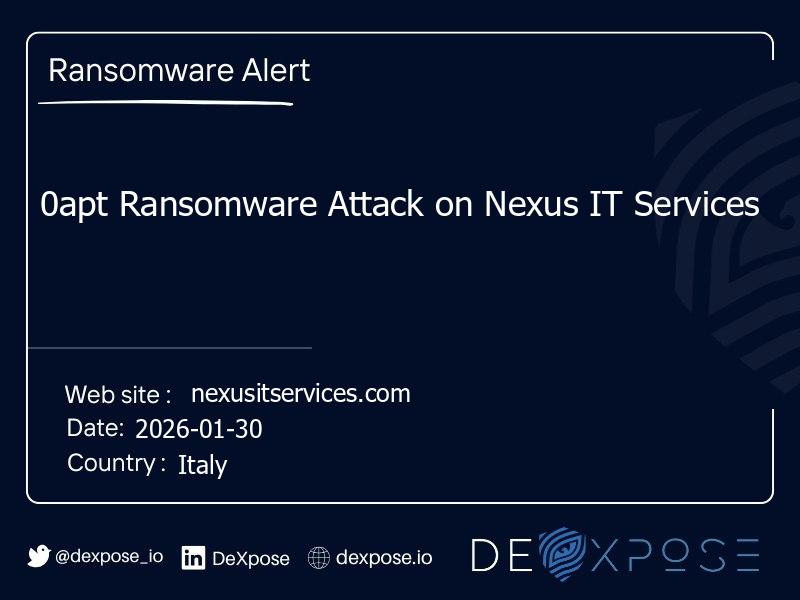 0apt Ransomware Attack on Nexus IT Services