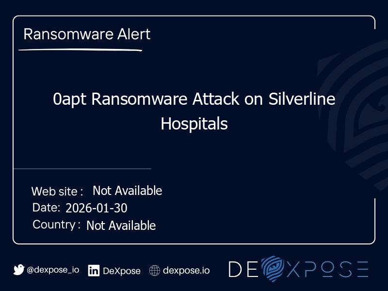 0apt Ransomware Attack on Silverline Hospitals