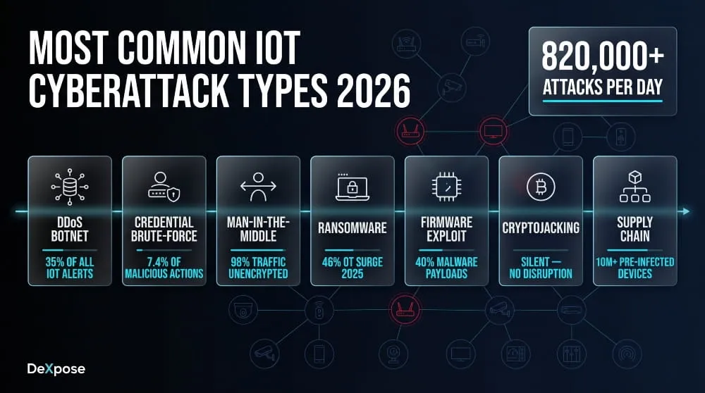 Common Types of IoT Cyberattacks