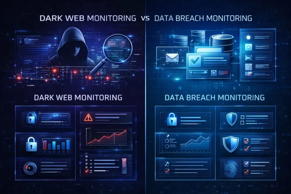 Dark Web Monitoring vs Data Breach Monitoring