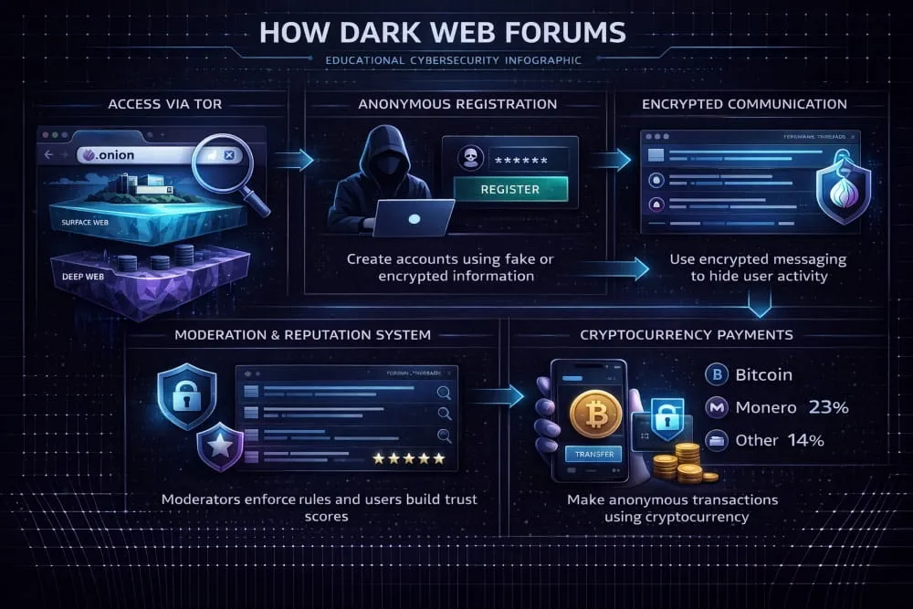 How Dark Web Forums Typically Operate