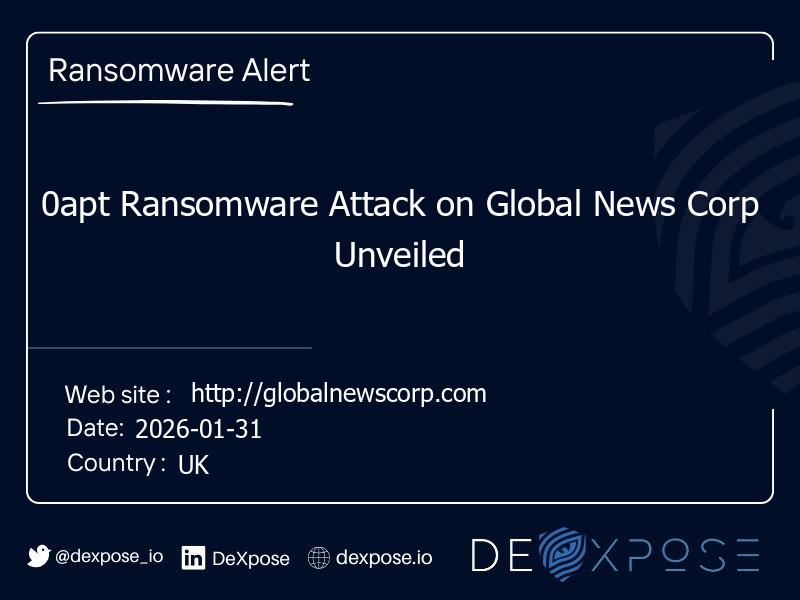 0apt Ransomware Attack on Global News Corp Unveiled