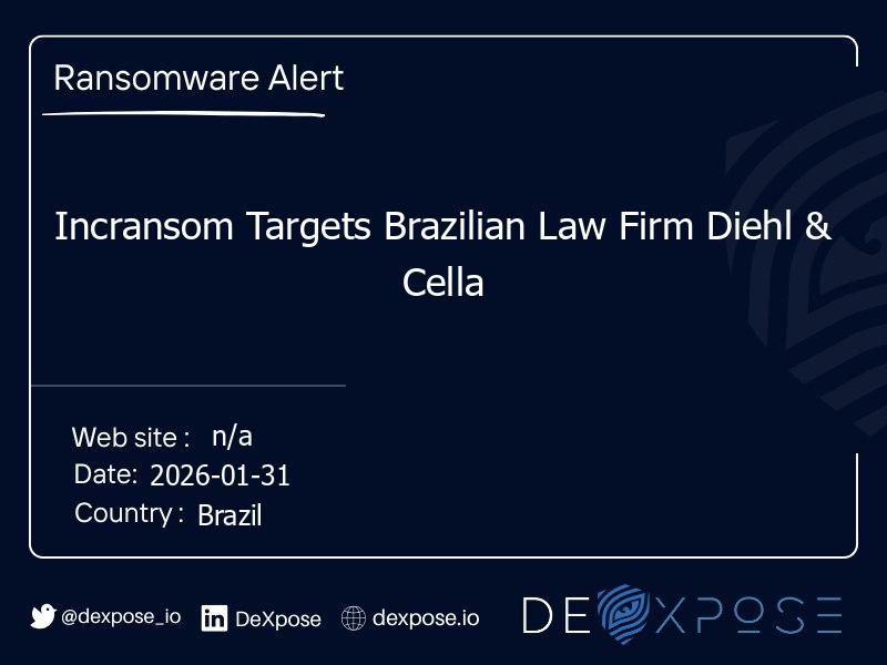 Incransom Targets Brazilian Law Firm Diehl & Cella