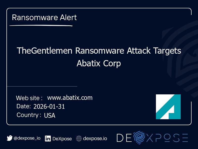 TheGentlemen Ransomware Attack Targets Abatix Corp
