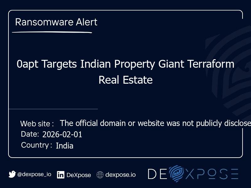 0apt Targets Indian Property Giant Terraform Real Estate