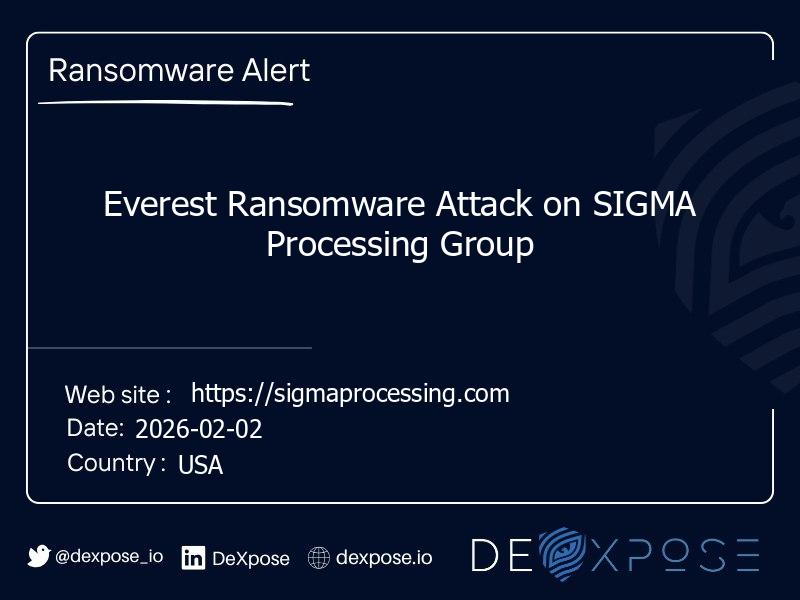 Everest Ransomware Attack on SIGMA Processing Group