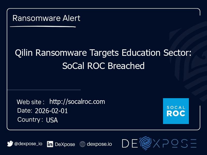 Qilin Ransomware Targets Education Sector: SoCal ROC Breached